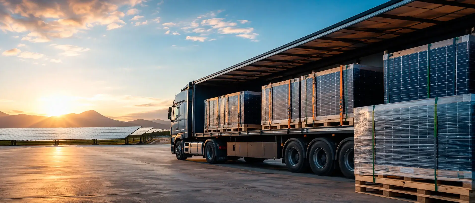 Transporte de painéis solares: cuidados, riscos e logística